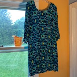 Blue, green Tunic dress size L
